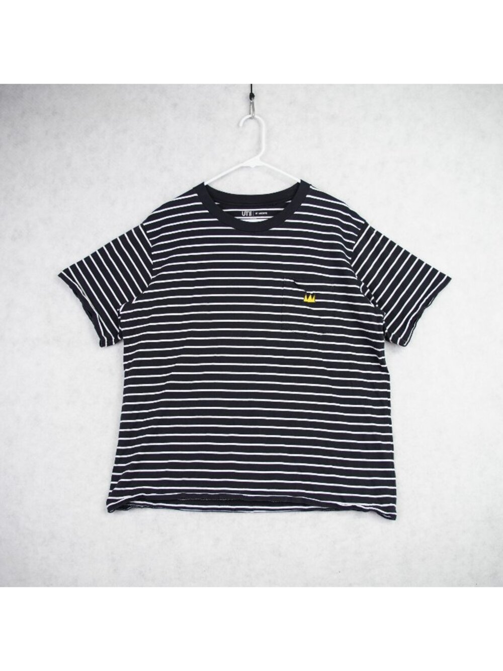 Uniqlo UT Archive x Jean-Michel Basquiat Pocket T-Shirt Mens L Striped Crown